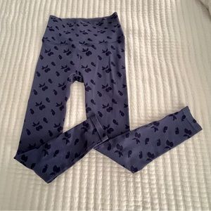Spiritual Gangster Leggings From Revolve M/L Navy Like New Cherry Print Workout